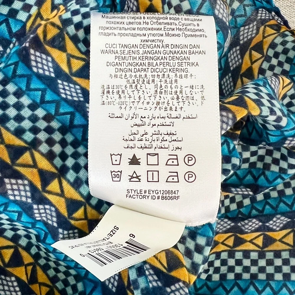 BCBGMAXAZRIA One Shoulder Puff Sleeve Top Cotton Silk Boho Statement XS NWOT - Picture 10 of 10